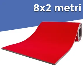 Pista corpo libero 8x2 m rossa