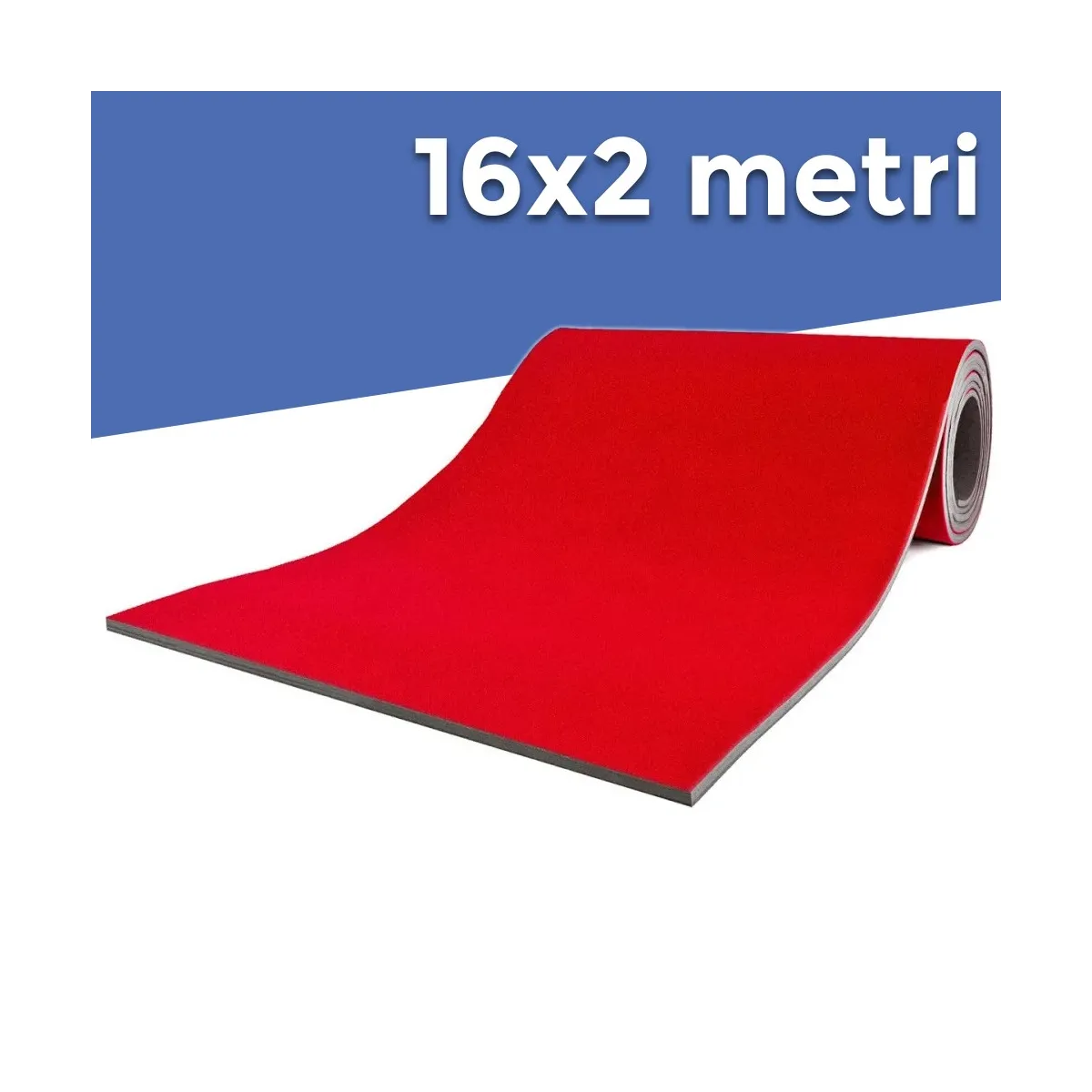 Pista corpo libero 16x2 m rossa
