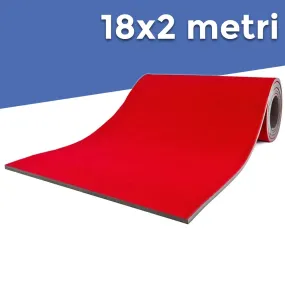 Pista corpo libero 18x2 m rossa