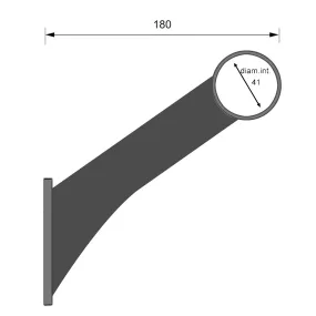 misure supporto a parete barra danza
