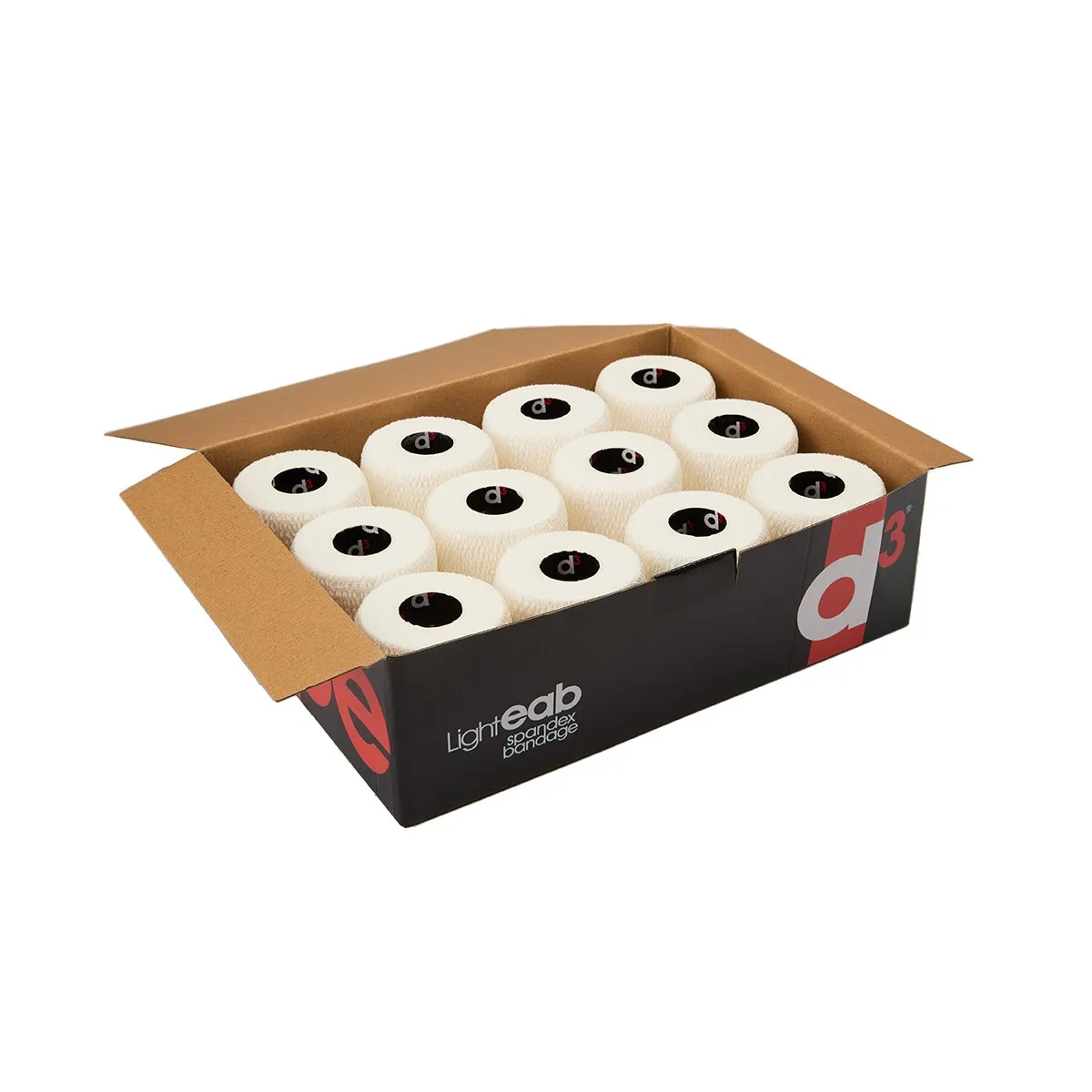 Scatola con 12 bende leggere in spandex D3 Tape da 7 m