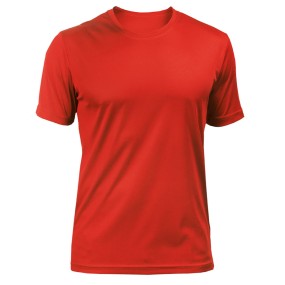 T-Shirt sportiva con retro in micromesh | Rosso