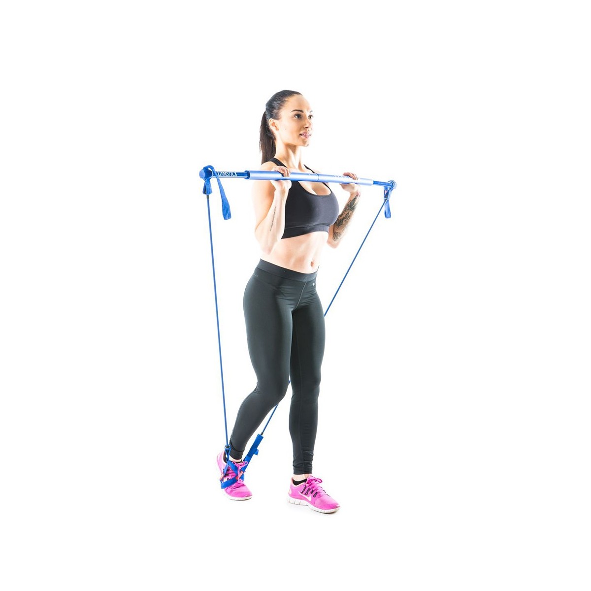 Barra imbottita con elastici Gymstick Original | Strong, Nero
