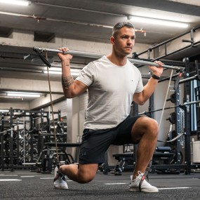 Barra imbottita con elastici Gymstick Original | Strong, Nero