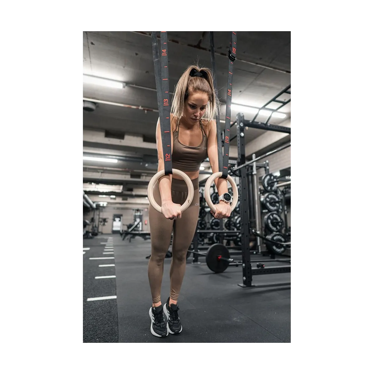 Coppia di anelli in legno lamellare Gymstick