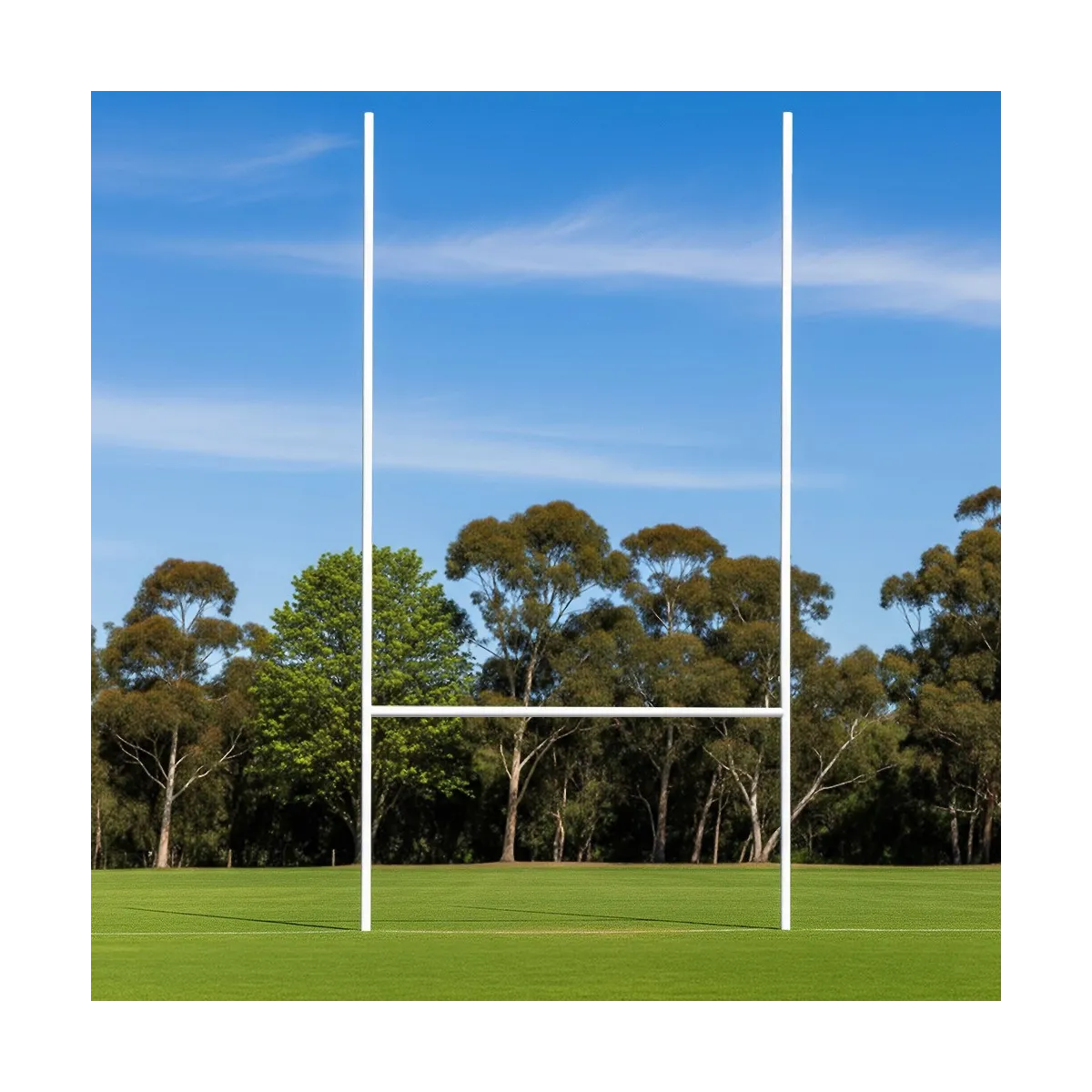 Coppia di porte da rugby in alluminio da competizione 11 mt