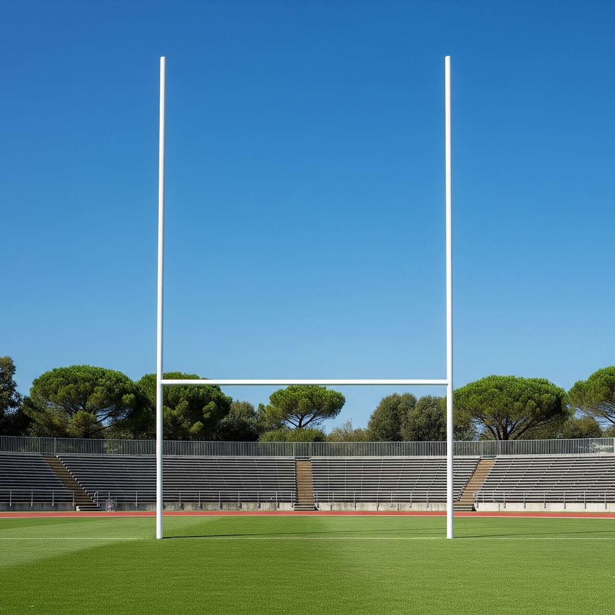 Coppia di porte rugby da competizione mt 9 fuori terra