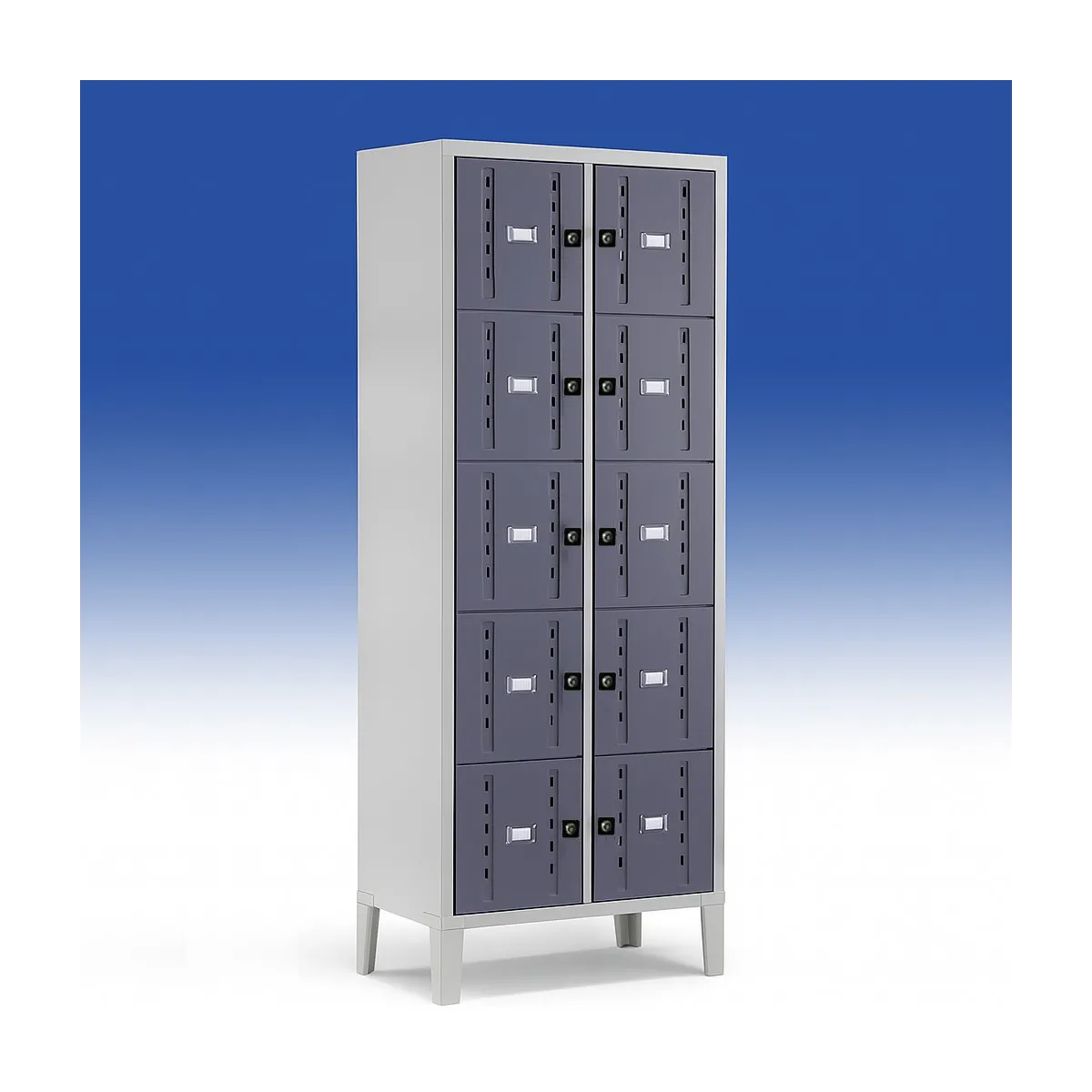 Armadietto casellario 10 scomparti per spogliatoio GRIGIO