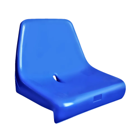 Sedile per tribuna, con schienale alto, non ignifugo blu