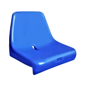 Sedile per tribuna, con schienale alto, non ignifugo blu