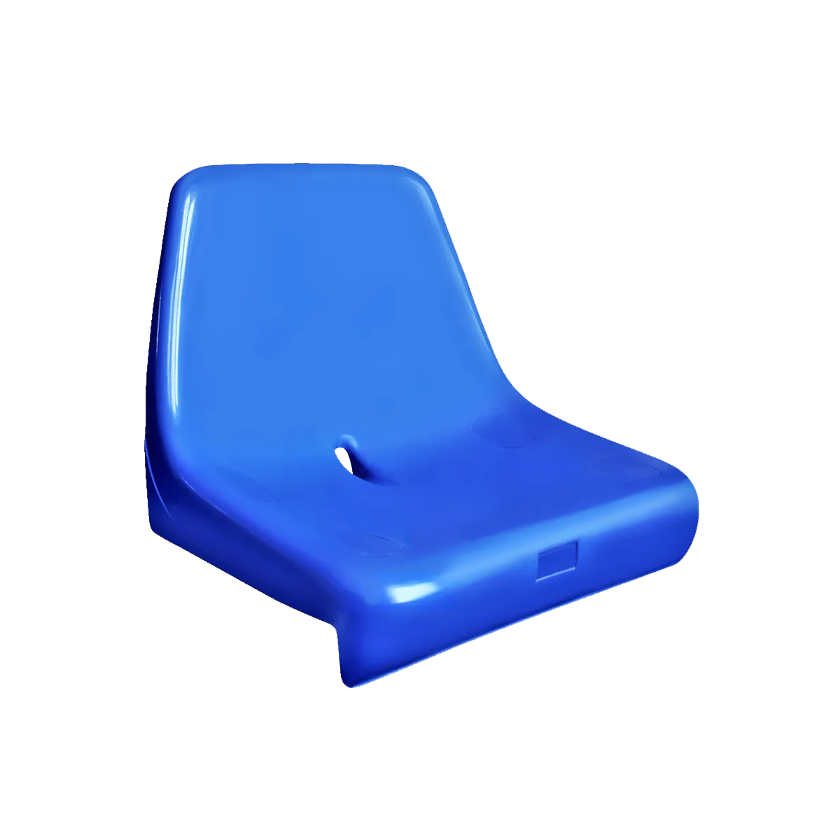Sedile per tribuna, con schienale alto, non ignifugo blu