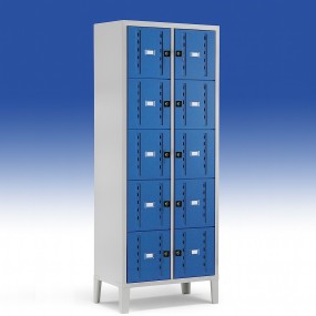 Armadietto casellario 10 scomparti per spogliatoio BLU
