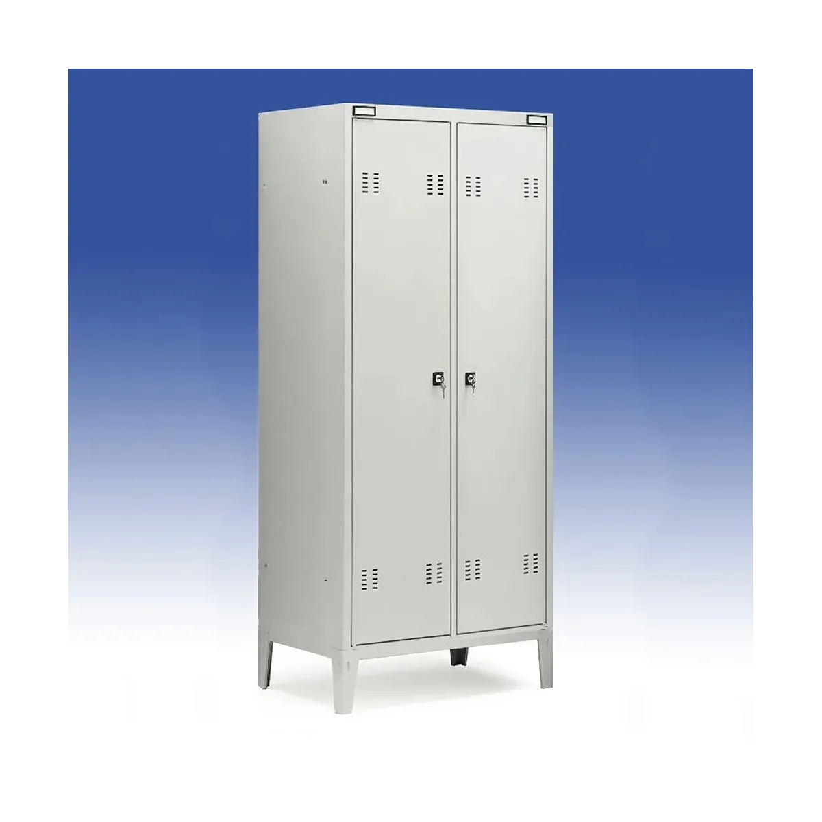 Armadietto spogliatoio con divisorio sporco-pulito chiuso doppio