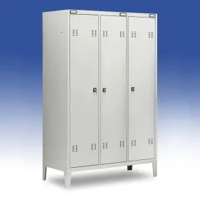 Armadietto spogliatoio con divisorio sporco-pulito chiuso triplo