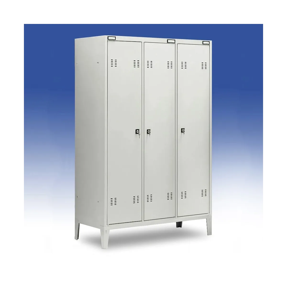 Armadietto spogliatoio con divisorio sporco-pulito chiuso triplo