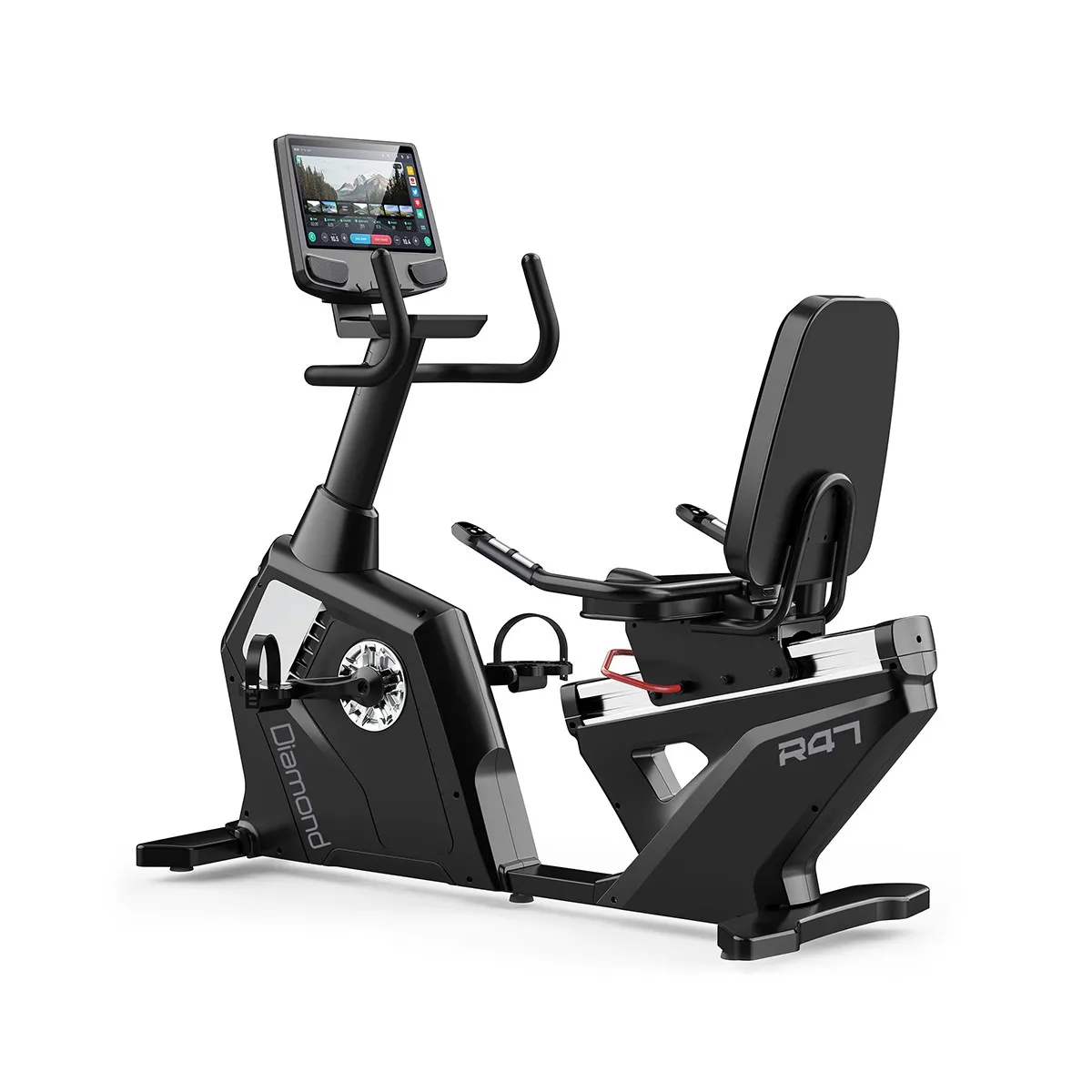 Cyclette Recumbent Professionale EMS con Schermo Touch 15,6”