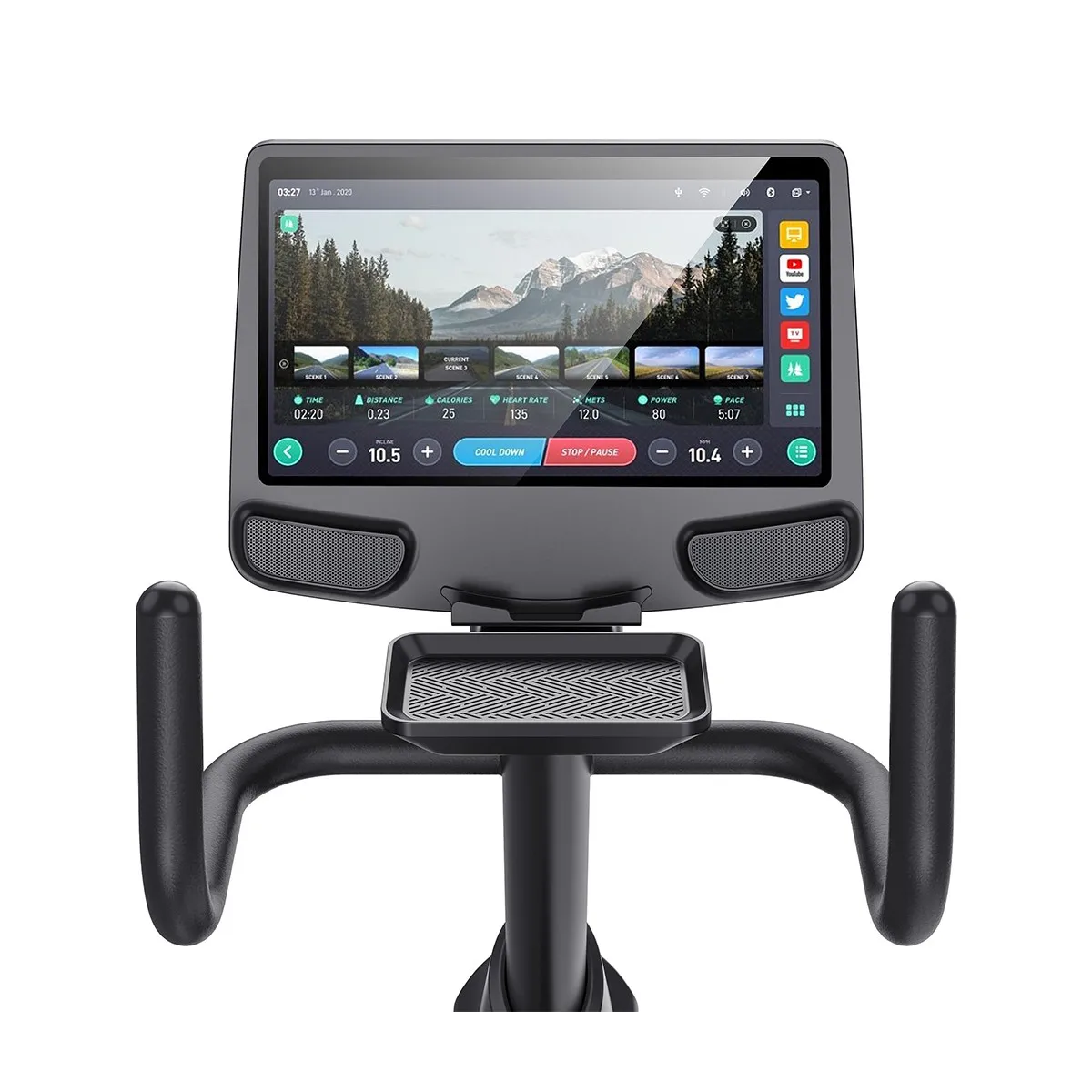 Cyclette Recumbent Professionale EMS con Schermo Touch 15,6”