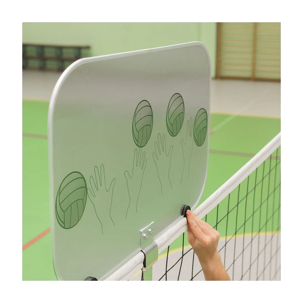 Simulatore muro, aggancio semplice alla rete da volley