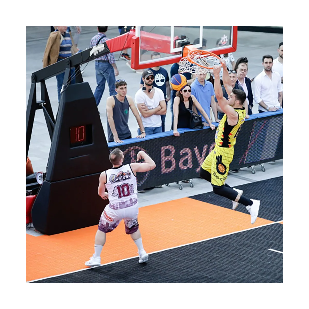 Impianto basket oleodinamico 3x3 tabellone 12 mm