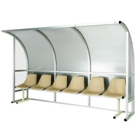 Panchina Allenatori 3 Metri in Alluminio con Sbalzo Ridotto