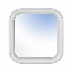 Specchio 46x46 cm con cornice in ABS bianco
