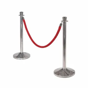 Piantana in acciaio inox per cordoni di divisione