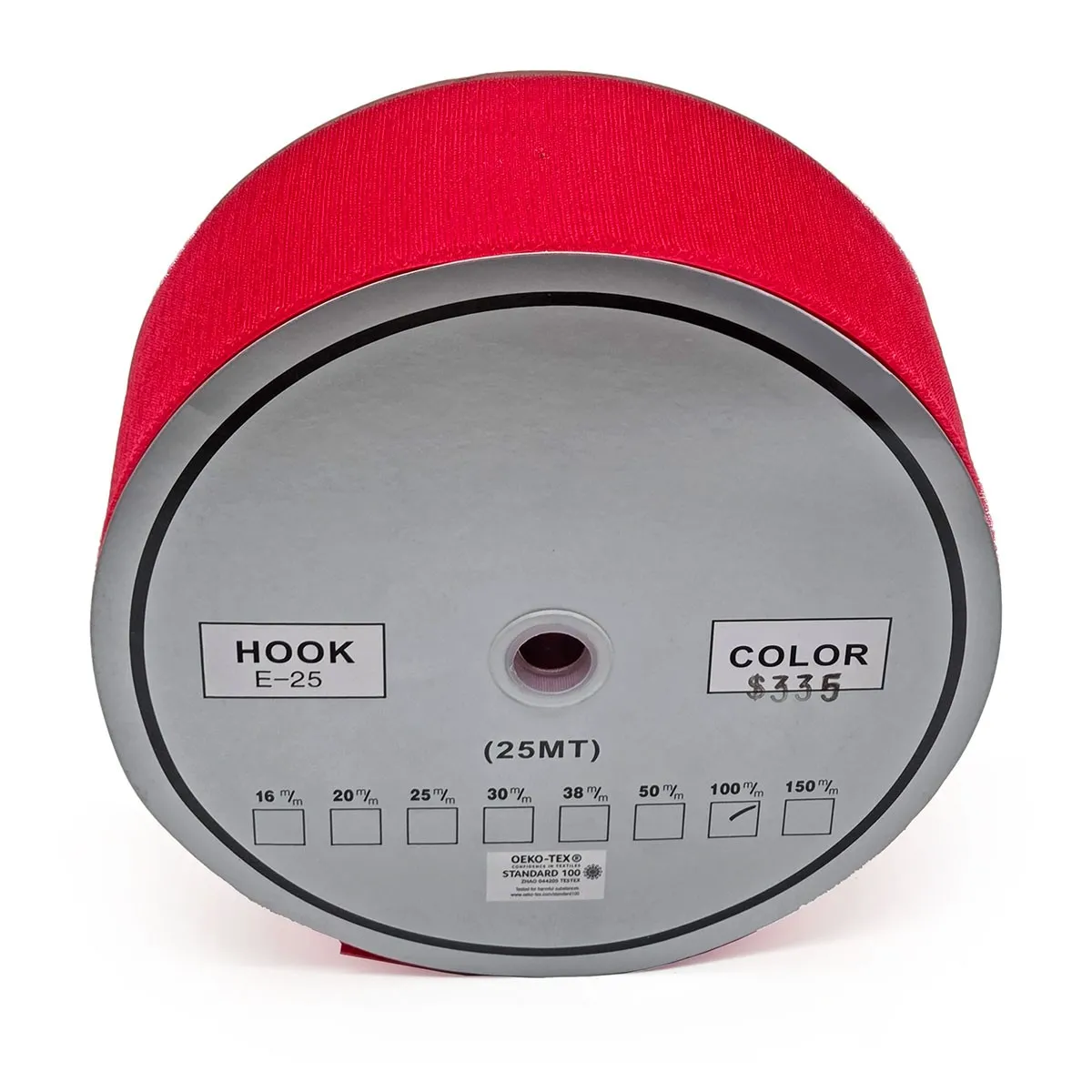 Velcro Industriale 10 cm per Moquette | Rotolo 25 m Rosso