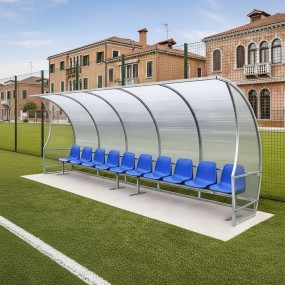 Panchina Allenatori 5 Metri in Acciaio Zincato