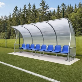 Panchina Allenatori 4 Metri in Acciaio Zincato