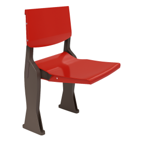 seduta autoportante per tribuna con gambe di sostegno