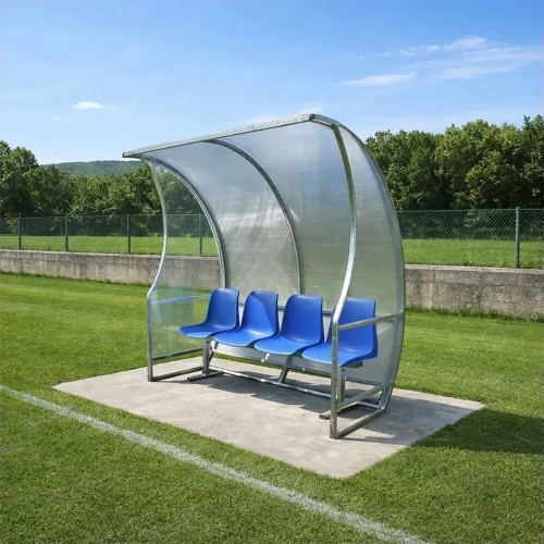 Panchina Allenatori 2 Metri in Acciaio Zincato