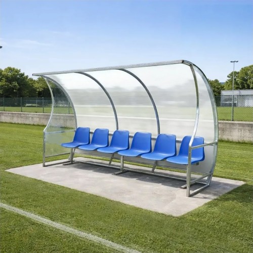 Panchina Allenatori 3 Metri in Acciaio Zincato