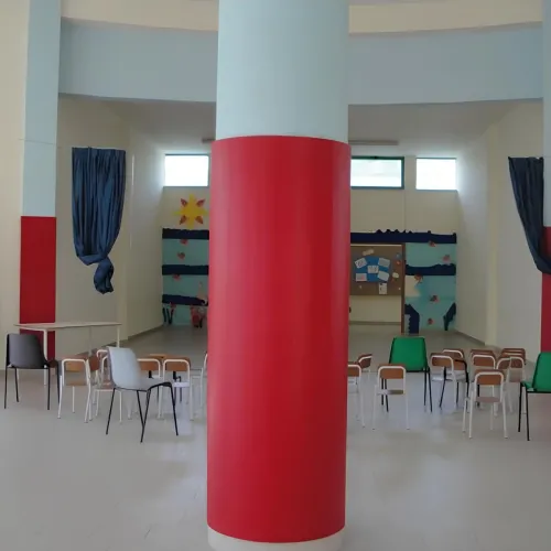 Protezione antitrauma sp. 22 mm ignifuga CL1 per pali e colonne tonde