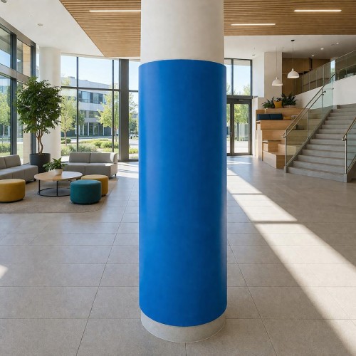 Protezione antitrauma sp. 22 mm ignifuga CL1 per pali e colonne tonde