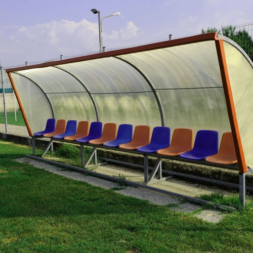 Protezione antinfortunistica per spigoli panchine calcio