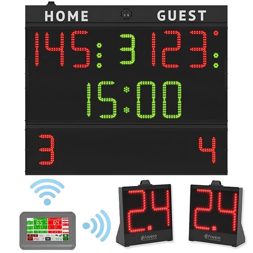 set completo segnapunti + 24 secondi + console