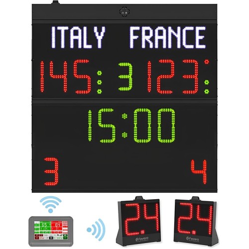 Set completo tabellone multisport H25N + 24 secondi wireless