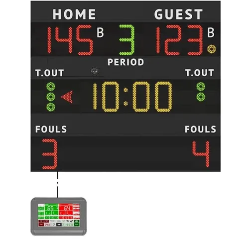 Tabellone elettronico segnapunti norme FIBA mod. MXL-F