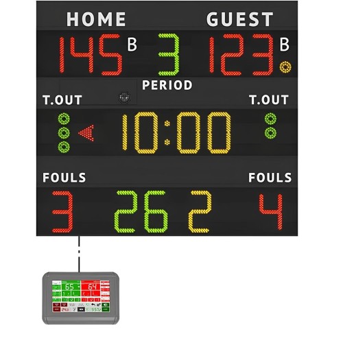 Tabellone elettronico segnapunti norme FIBA mod. MXL-G