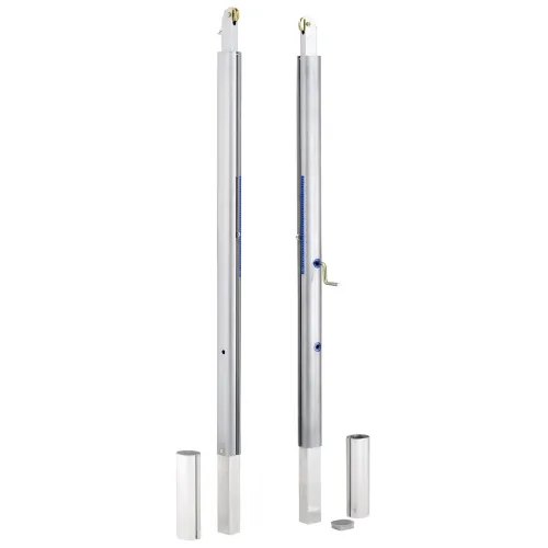 Impianto pallavolo monopalo telescopico in alluminio certificato UNI EN 1271