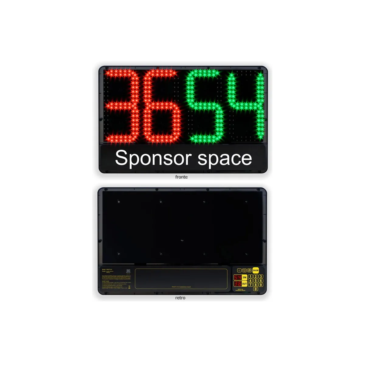 Particolare del tabellone per sostituzione giocatori