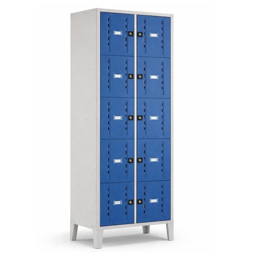 Armadietto casellario per spogliatoio 10 scomparti profondità 47 cm