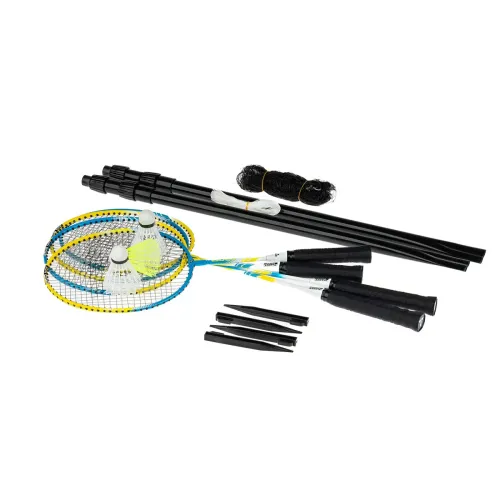 Set badminton Family con rete, 4 racchette e volani