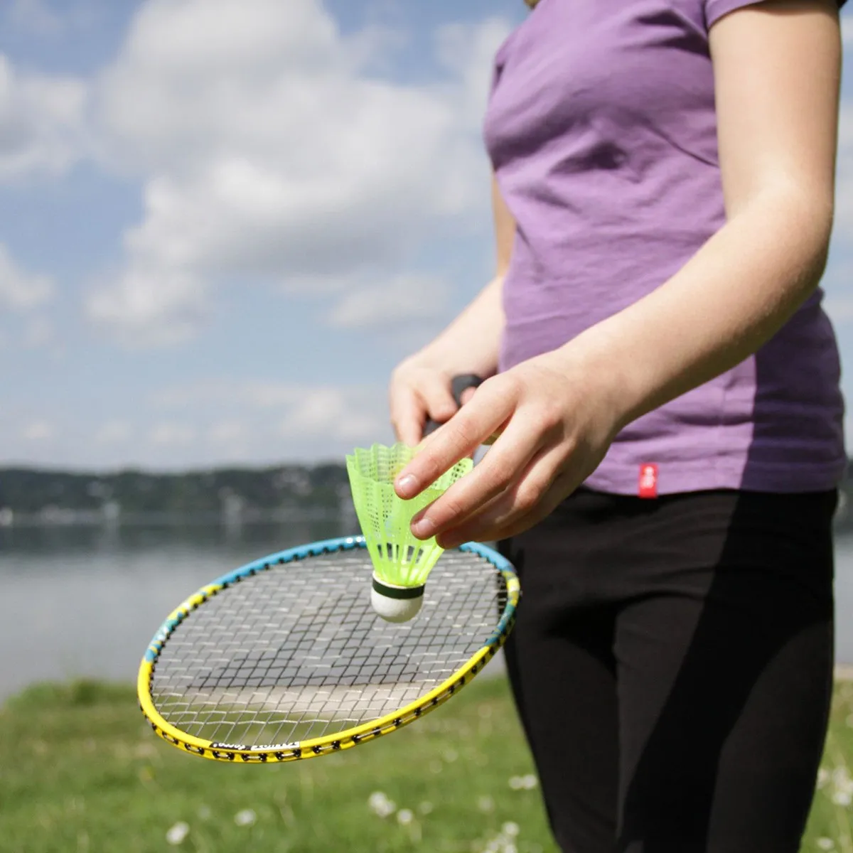 Set badminton Family con rete, 4 racchette e 3 volani