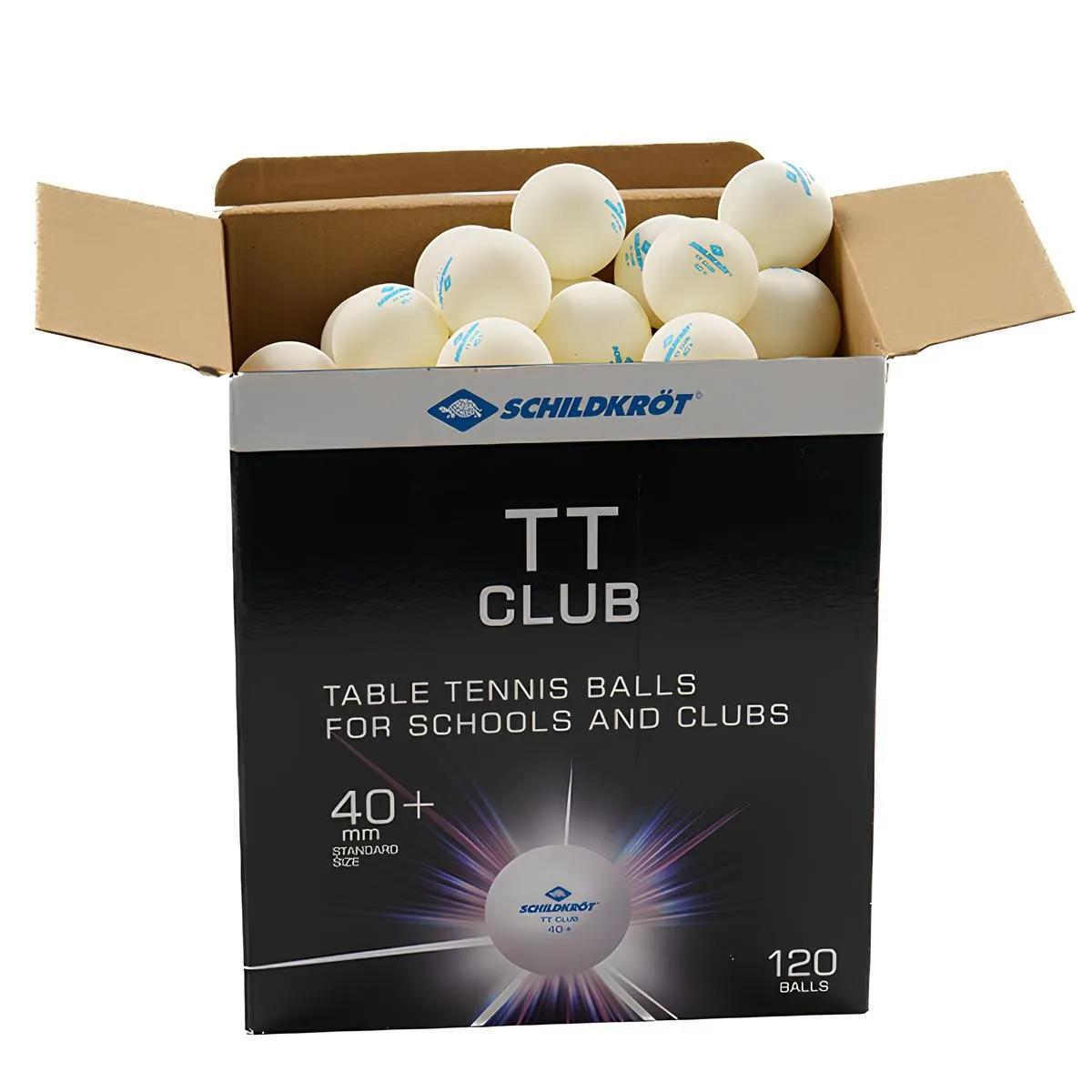 Box 120  palline da ping pong bianche in qualità Poly 40+.