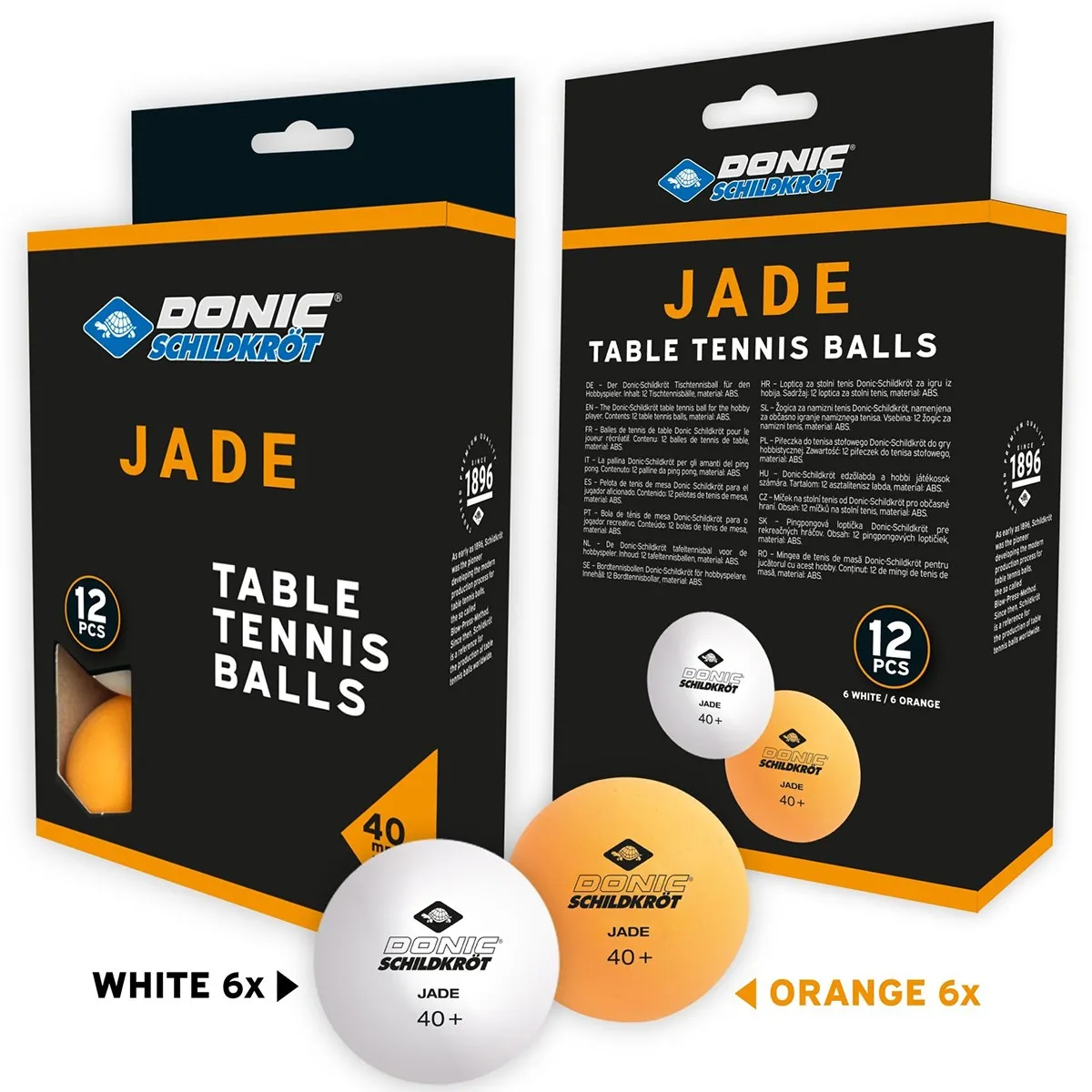 Confezione 12 palline ping pong Jade