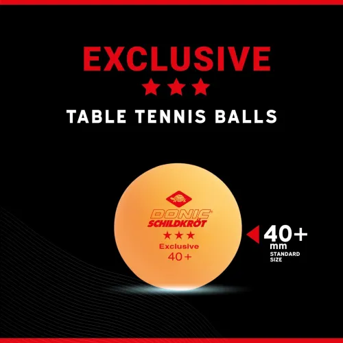 Confezione 3 palline ping pong 3 Star Exclusive