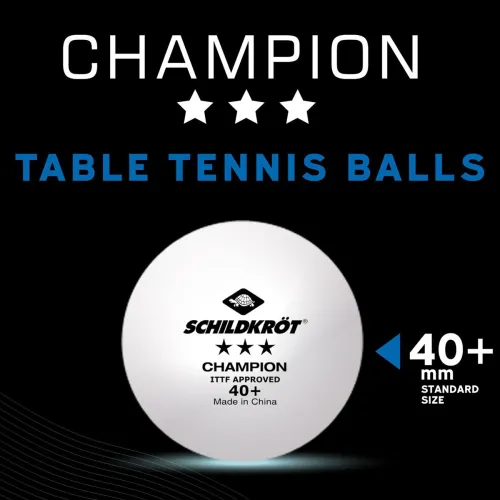 Confezione 3 palline ping pong Schildkroet Champion 3 stelle ITTF