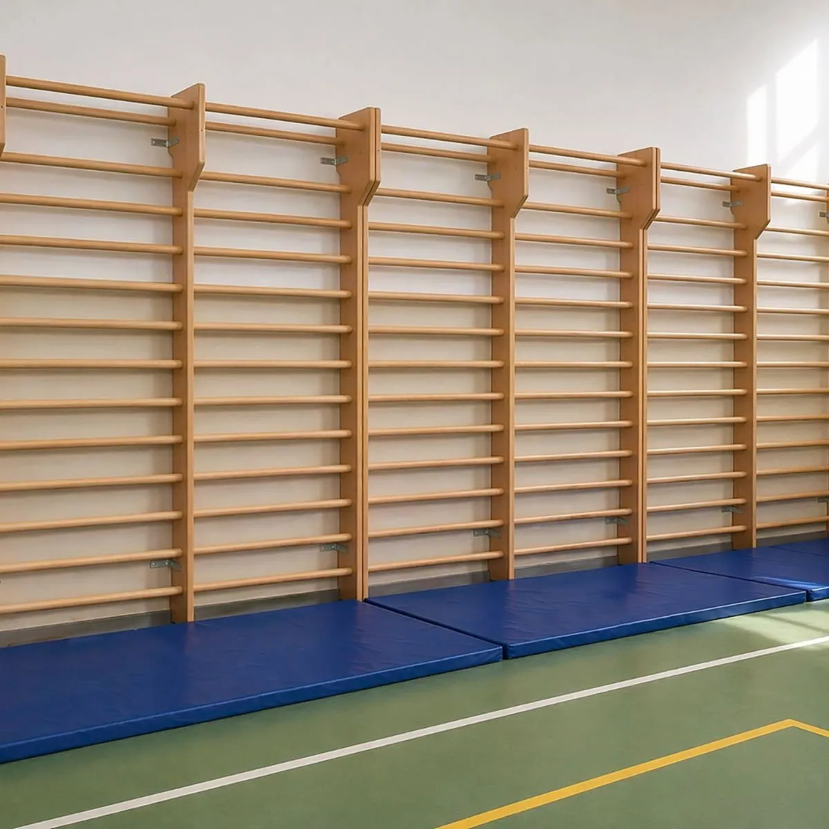 Spalliera svedese doppia 250x180 cm in faggio montata