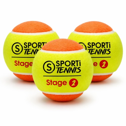 Confezione 3 palle tennis Stage 2 Orange